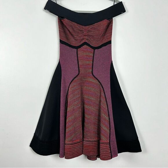 M by Missoni Dresses & Skirts - M Missoni A-line Purple Black Striped Sleeveless Dress